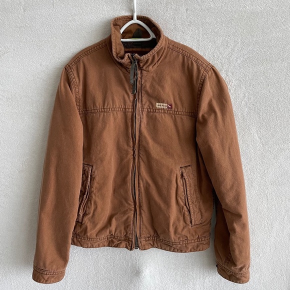 Abercrombie & Fitch Wool Blanket Lined Jacket Coat Large Chore Work Wear. - Picture 1 of 6